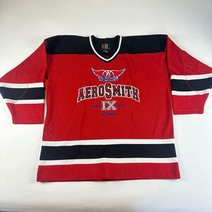 Aerosmith World Tour IX Lives Hockey Jersey XL Giant Red Black White